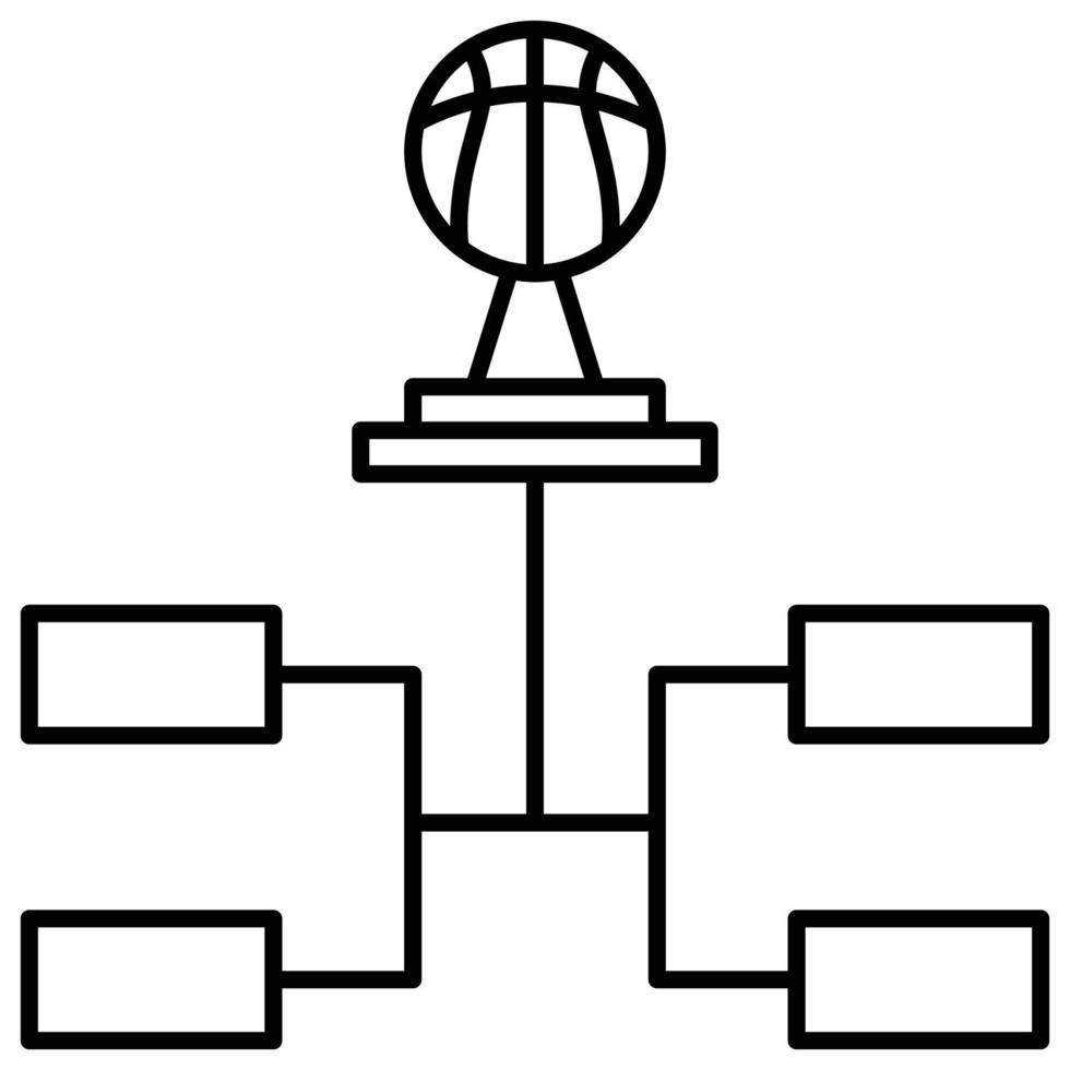 Championship, Basketball Theme Line Style Icon vector