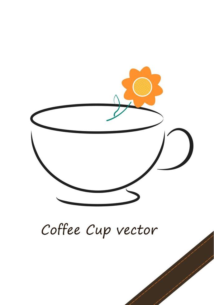 elemento de diseño de vector de taza de café