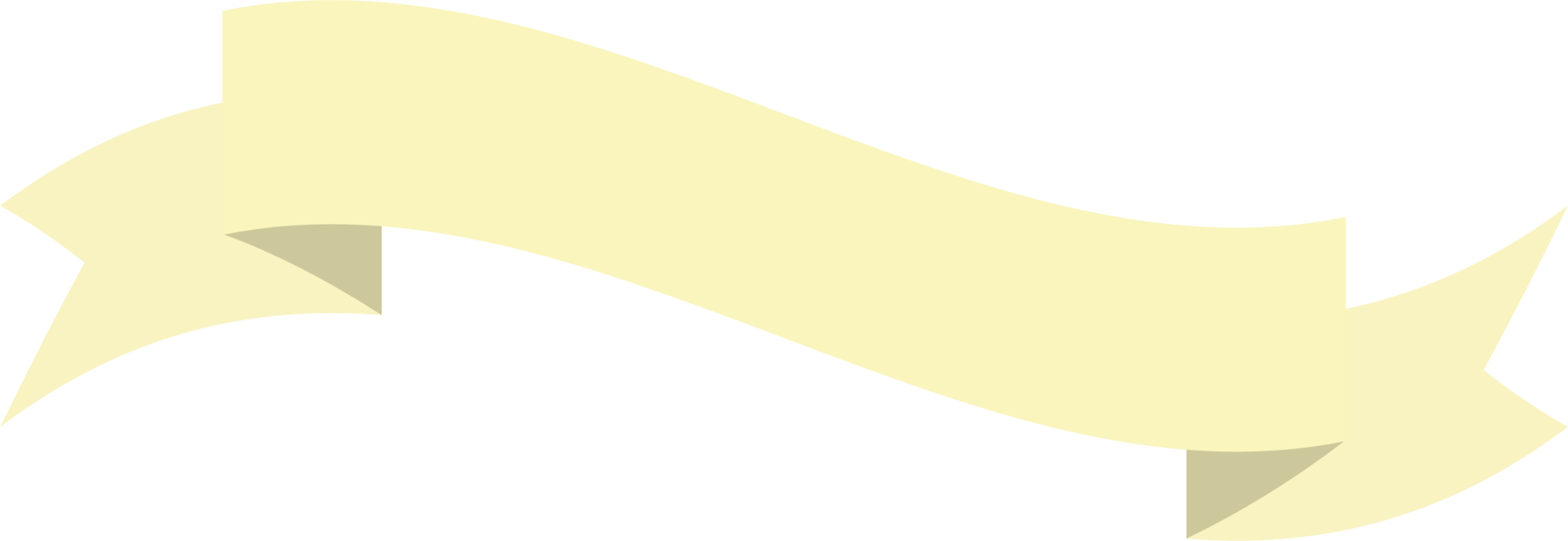 ruban et bannière de couleur pastel jaune png