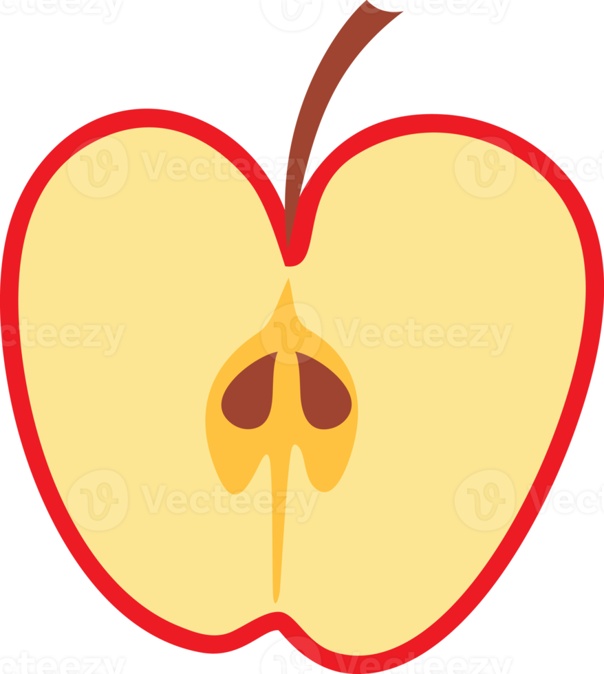 Half of Apple Illustration png