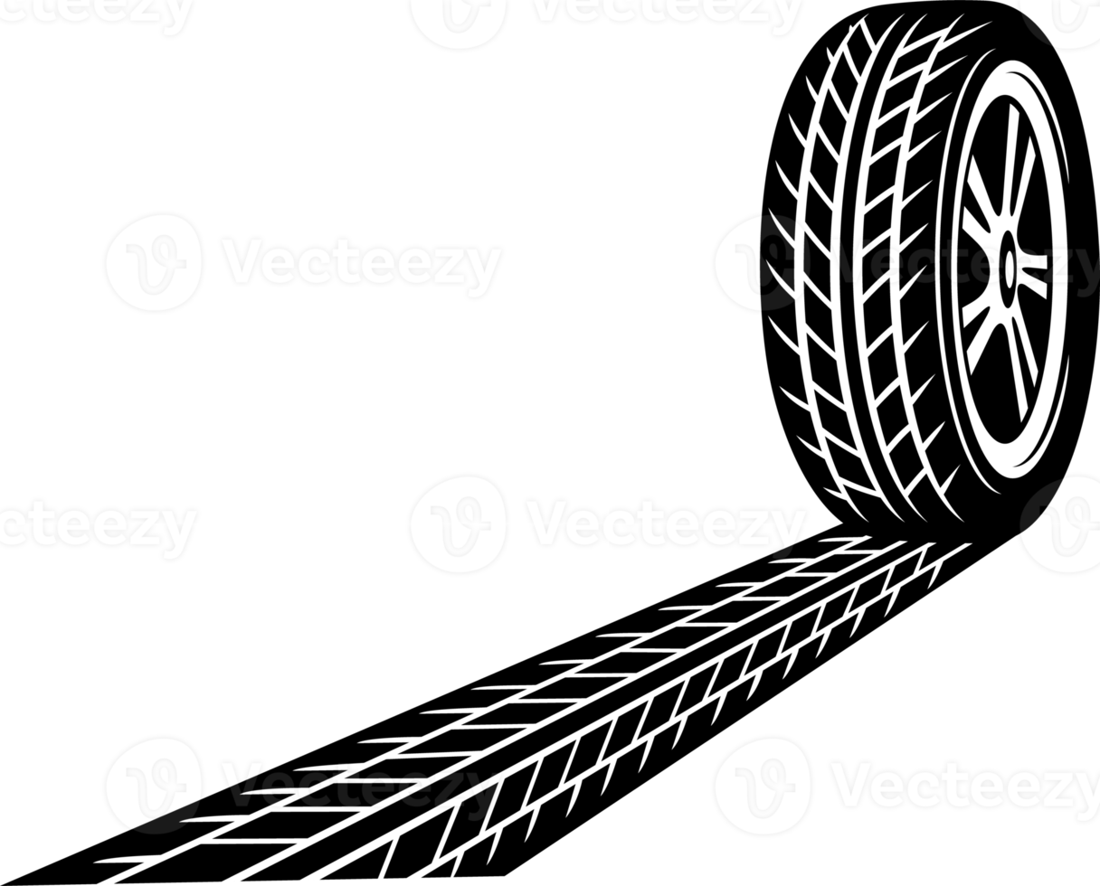 Tire and Track Illustration png