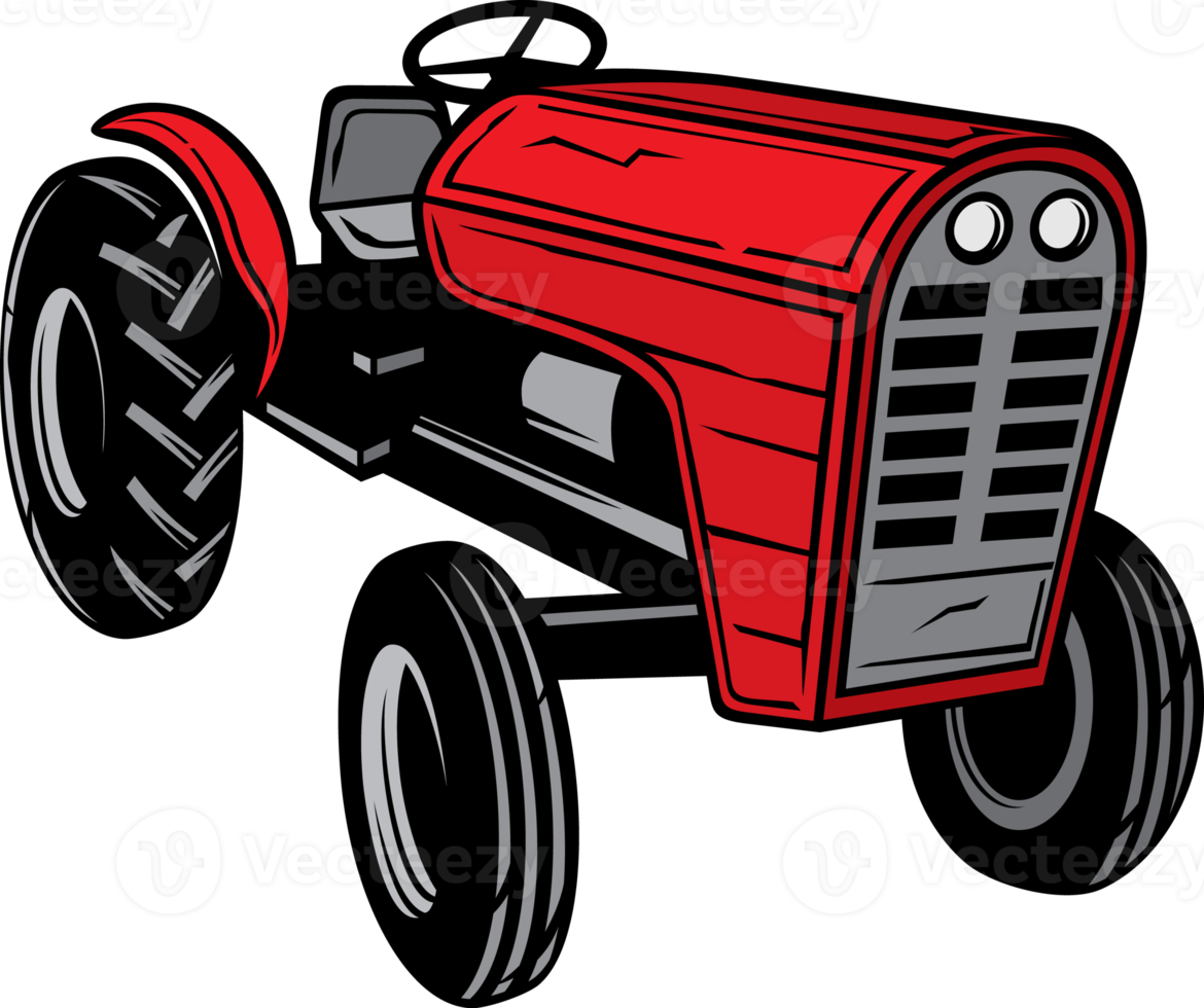 illustration de couleur de tracteur png