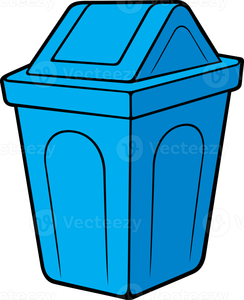 ilustración de color de bote de basura png