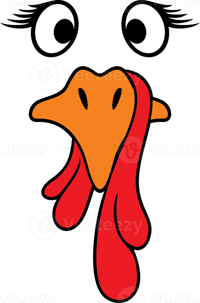 Turkey Face Illustration png