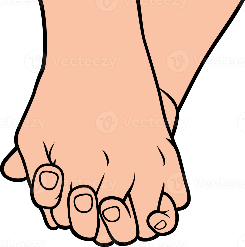 Two Pairs of Hands in Love Illustration png