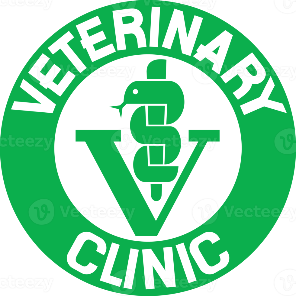 Veterinary Clinic Symbol - Caduceus Snake with Stick Illustration png