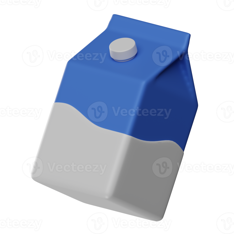 3D Milk box illustration png