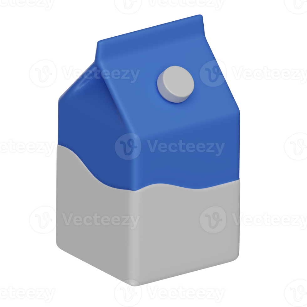 3D Milk box illustration png