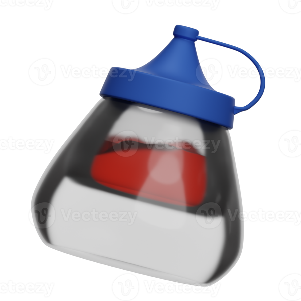 3D Sauce container illustration png