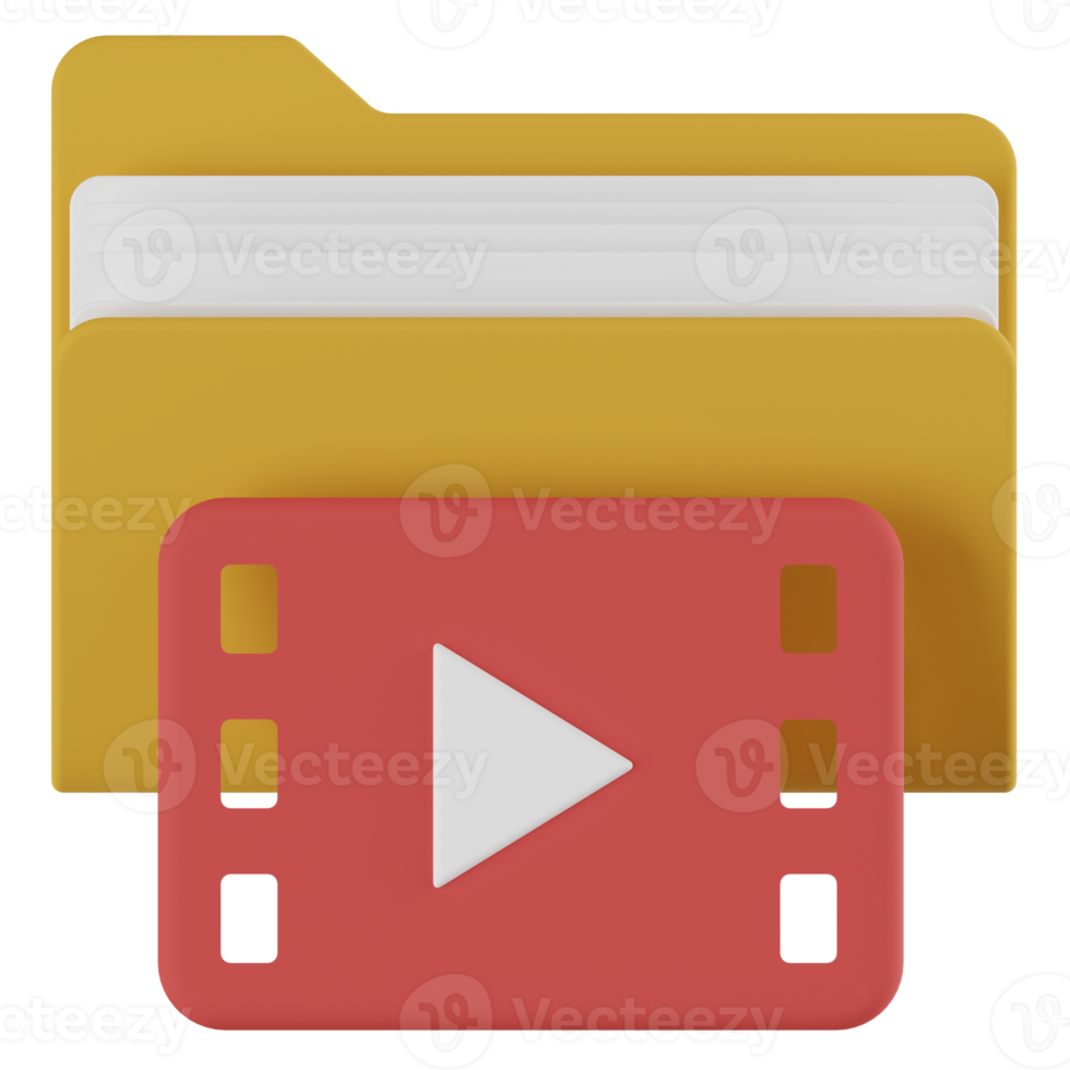 Video Folder 3D Illustration png