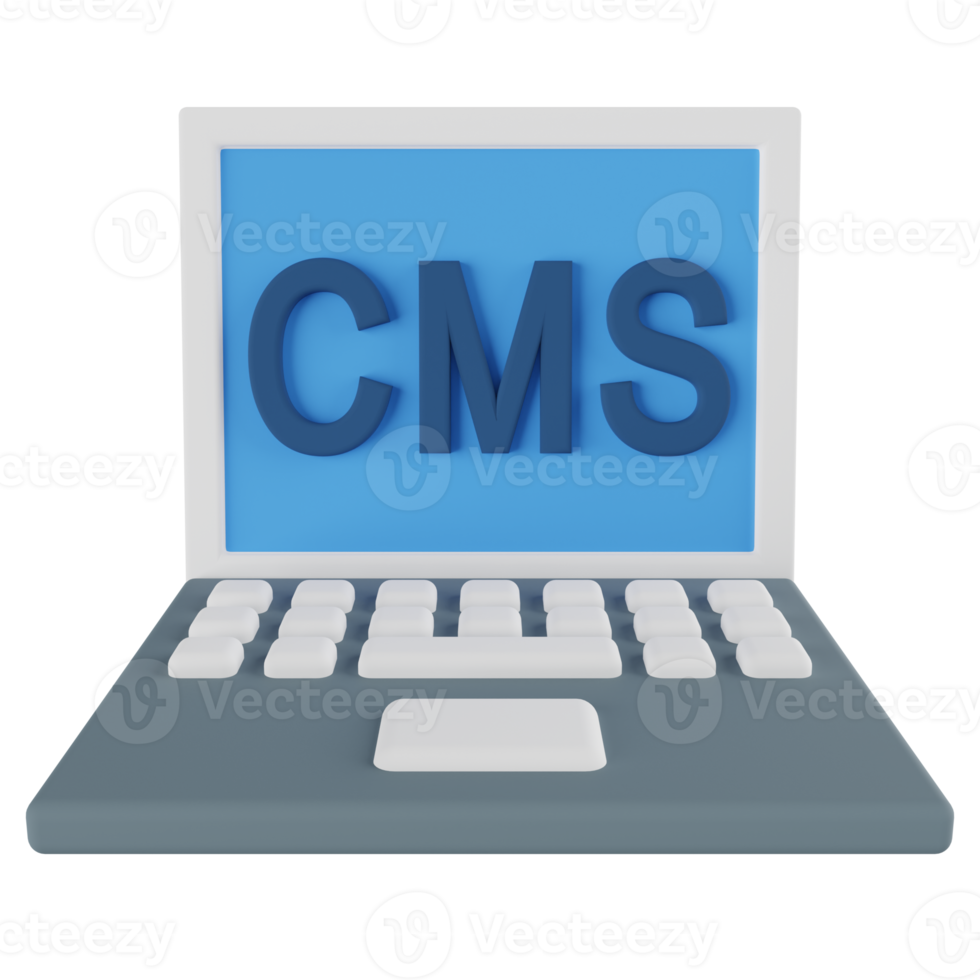 CMS System 3D Illustration png