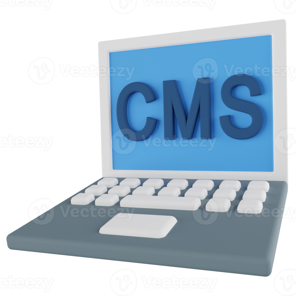 CMS System 3D Illustration png