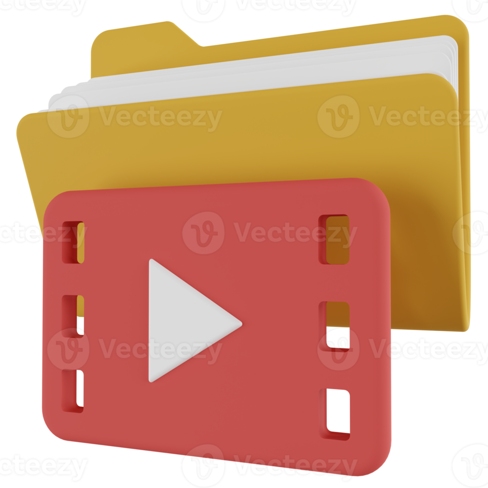 Video Folder 3D Illustration png