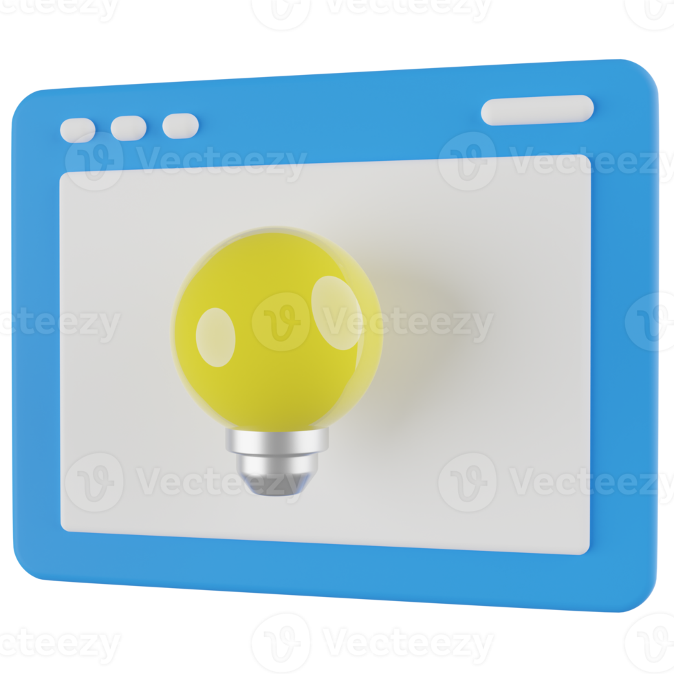 Online Idea 3D Illustration png