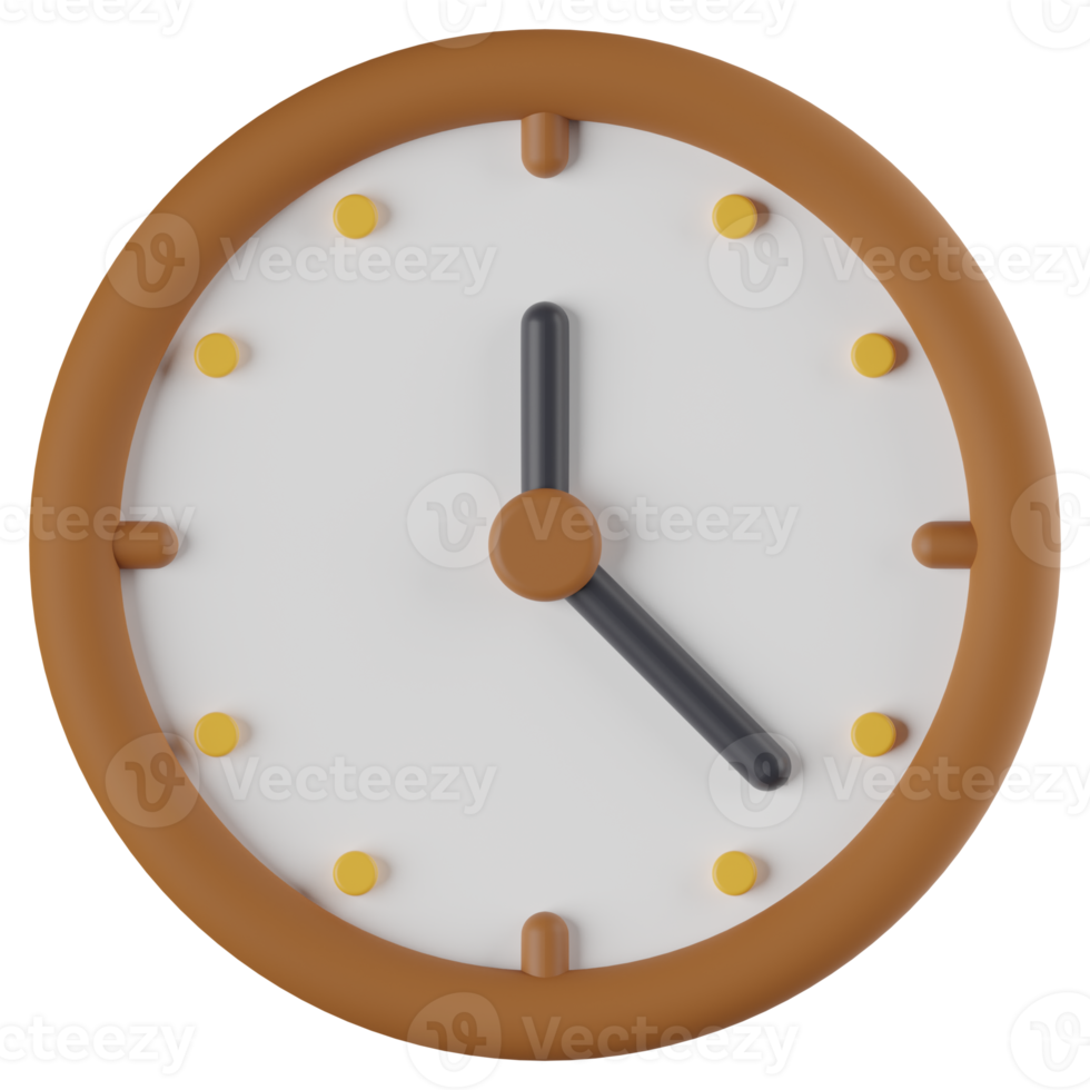 parete orologio 3d illustrazione png