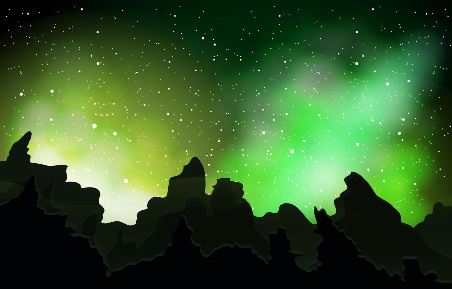 Green Milky Way vector