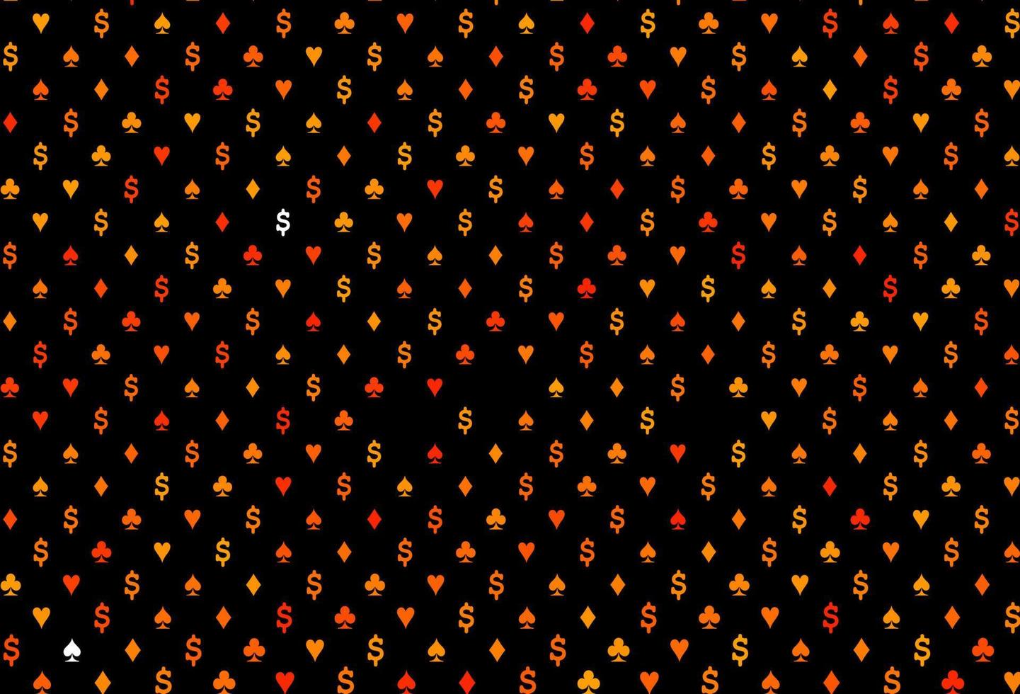 Light orange vector background with cards signs.