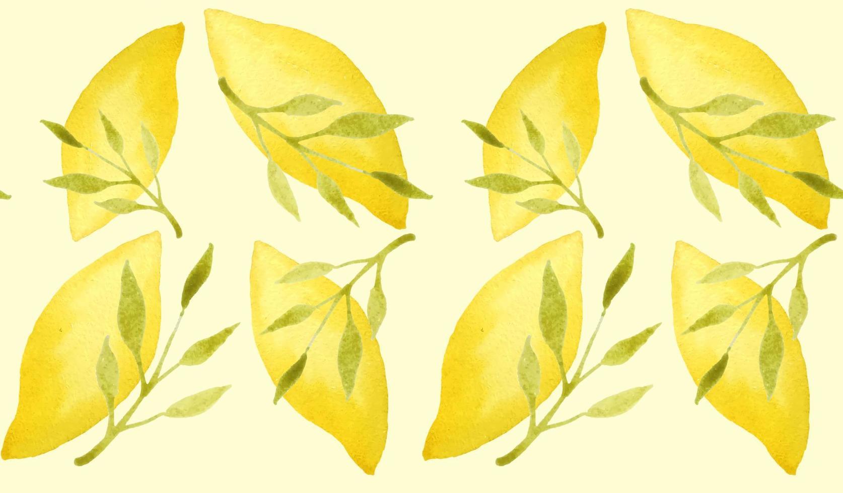 Tropical seamless pattern with yellow lemons. Fruit repeated background. Vector bright print for fabric or wallpaper.