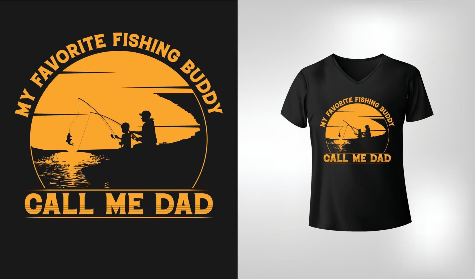 camiseta de papá pescador vector