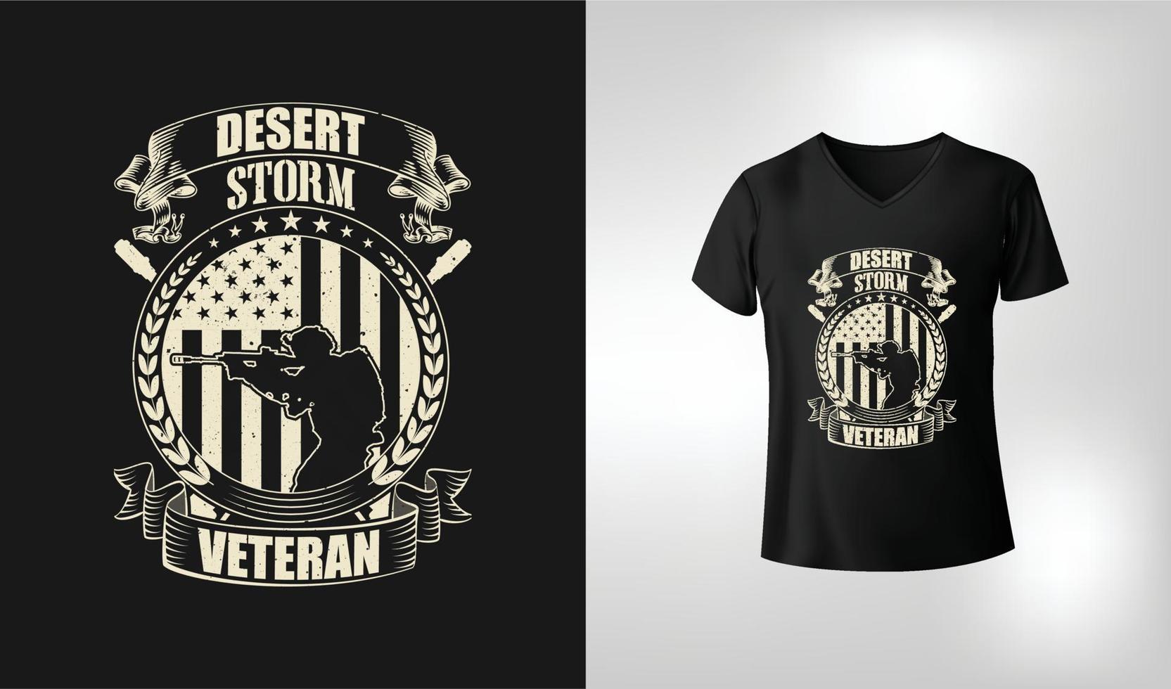 camiseta de veterano de la tormenta del desierto vector