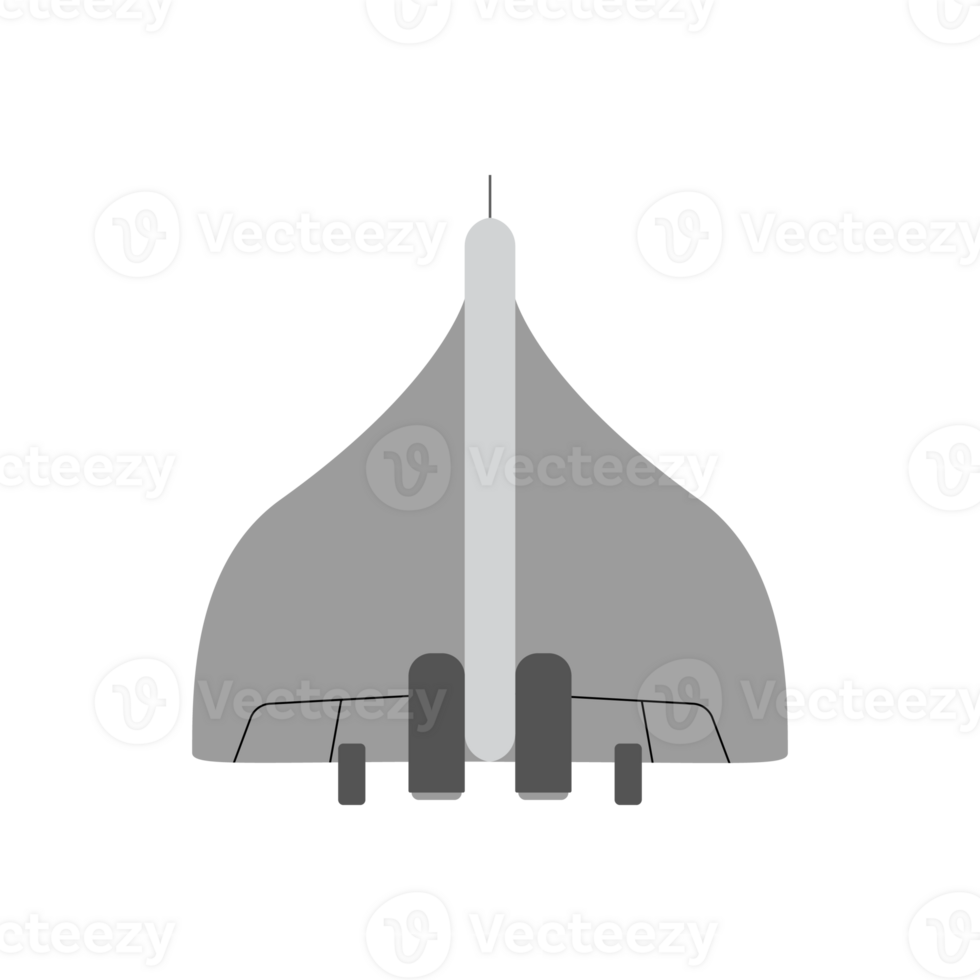 avion de chasse au design plat png