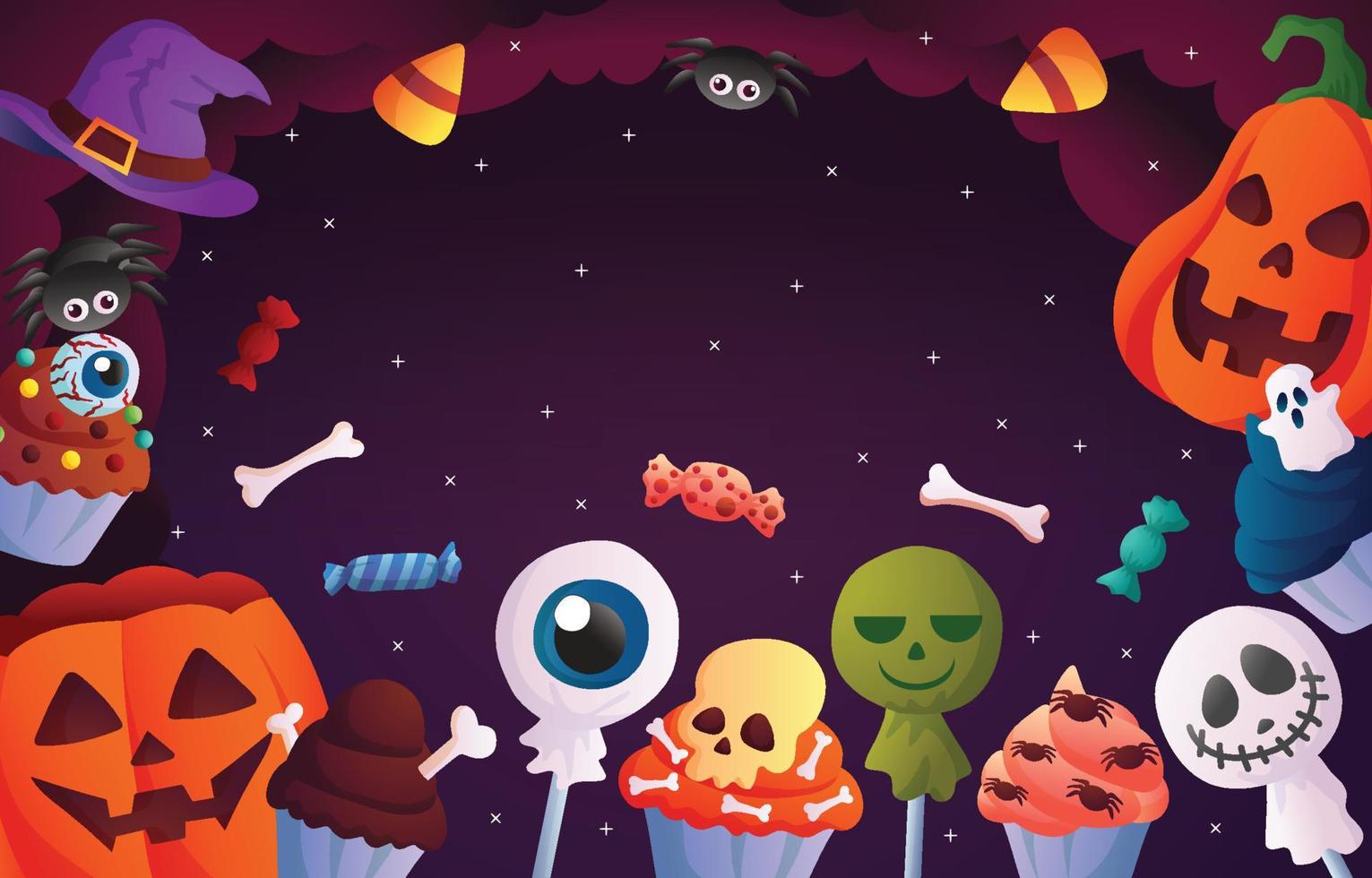 Fondo de truco o trato de halloween vector