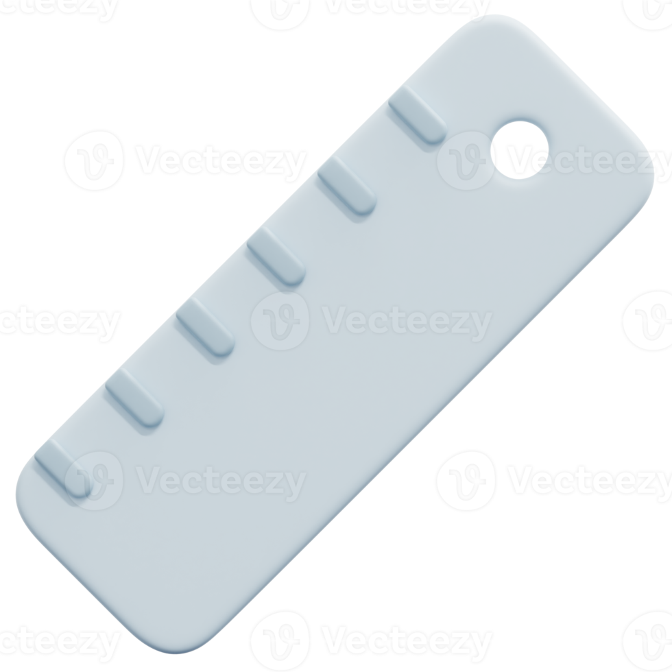 ruler 3d render icon illustration png