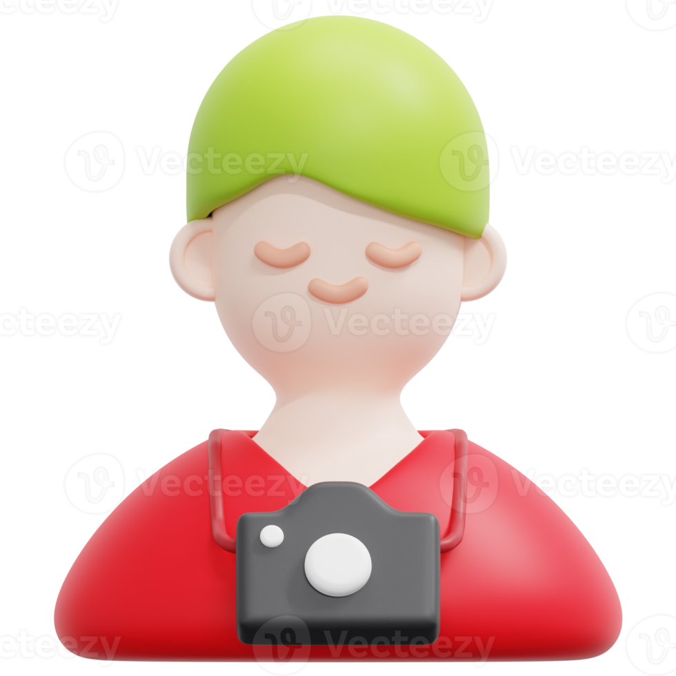 tourist 3d render icon illustration png