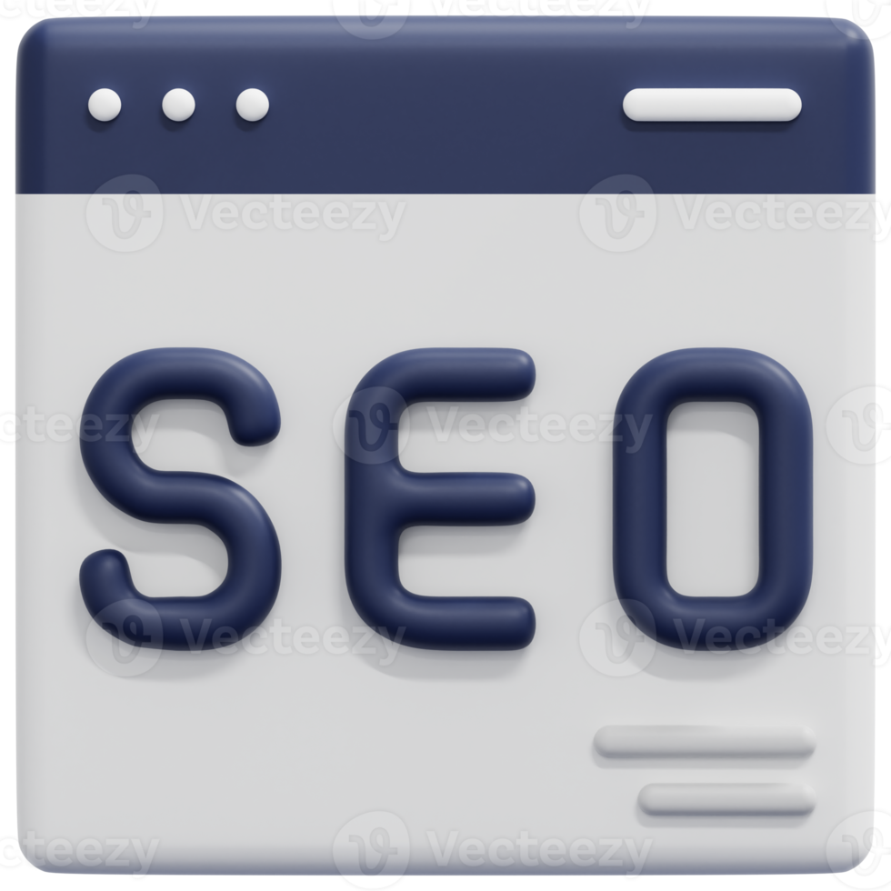 seo 3d render icon illustration png