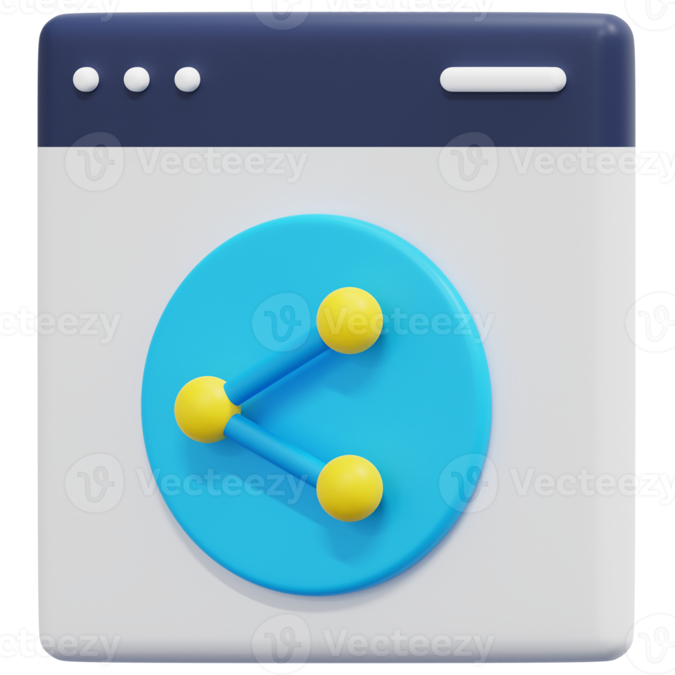 network 3d render icon illustration png