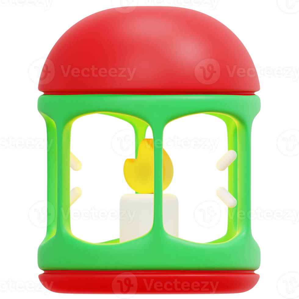 lantern 3d render icon illustration png