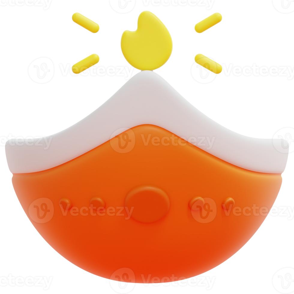 diwali lamp 3d render icon illustration png