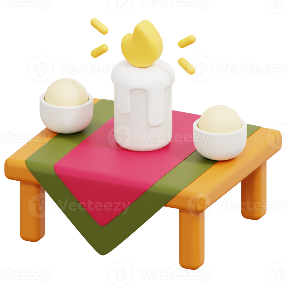 table 3d render icon illustration png