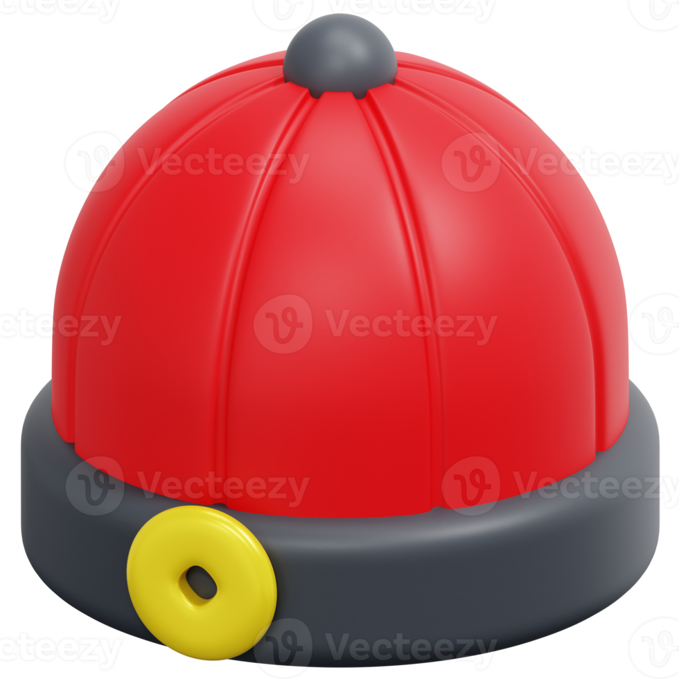 chinese hat 3d render icon illustration png