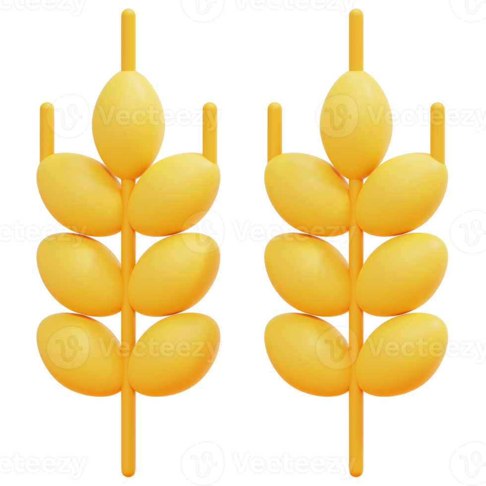 ilustração de ícone de renderização 3d de trigo png