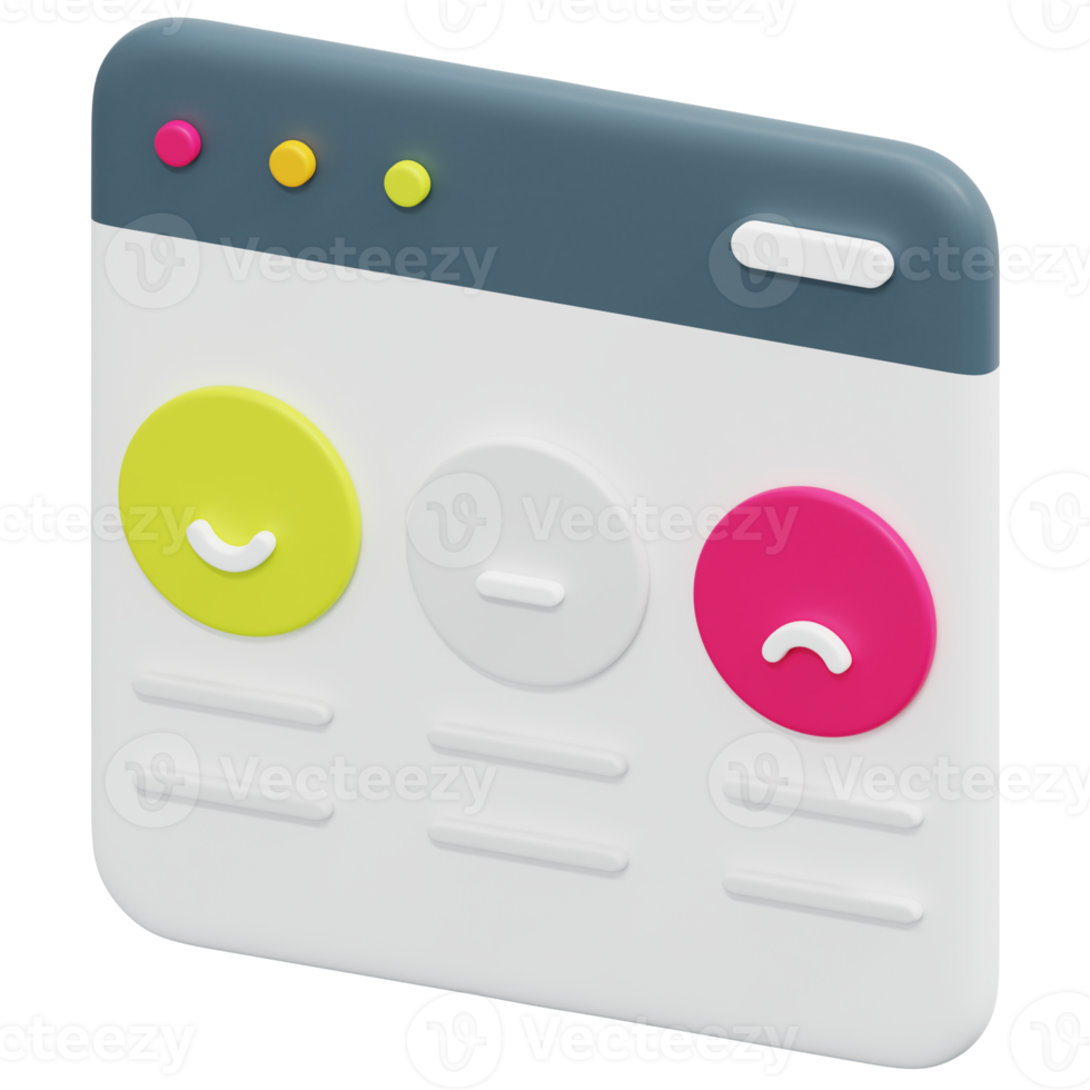 feedback 3d render icon illustration png