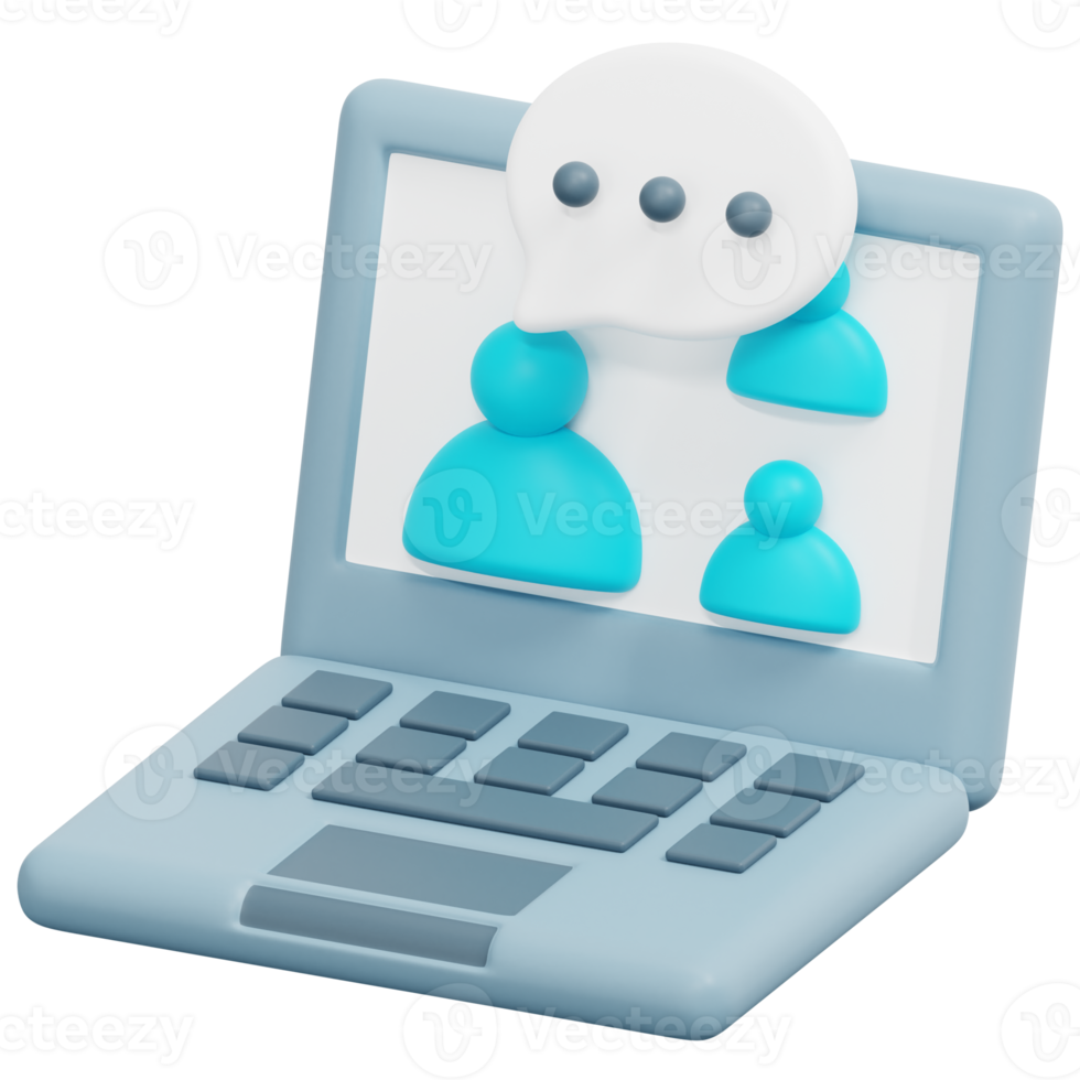 meeting 3d render icon illustration png