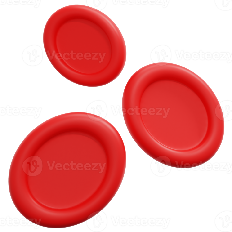 blood cells 3d render icon illustration png