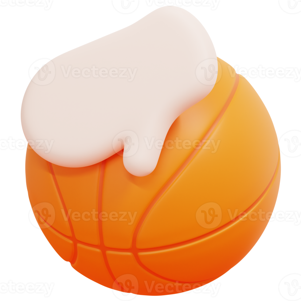 dribble 3d render icon illustration png