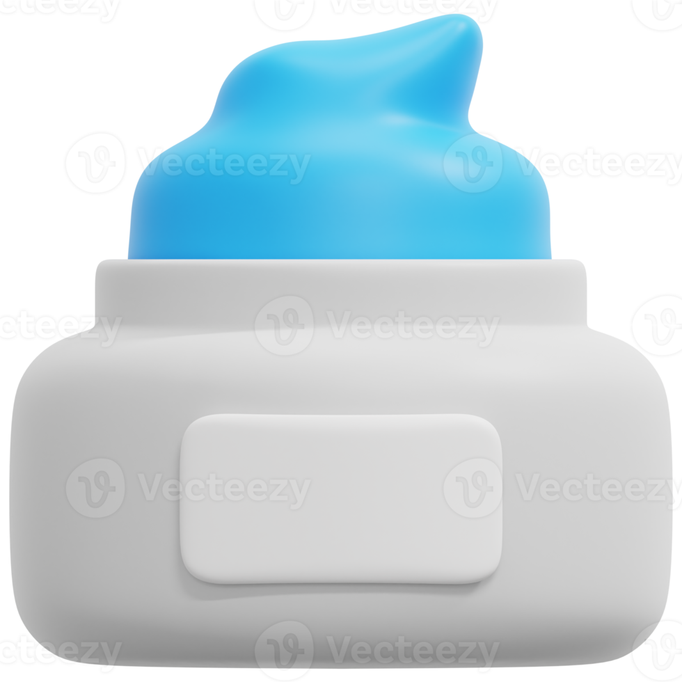 cream 3d render icon illustration png