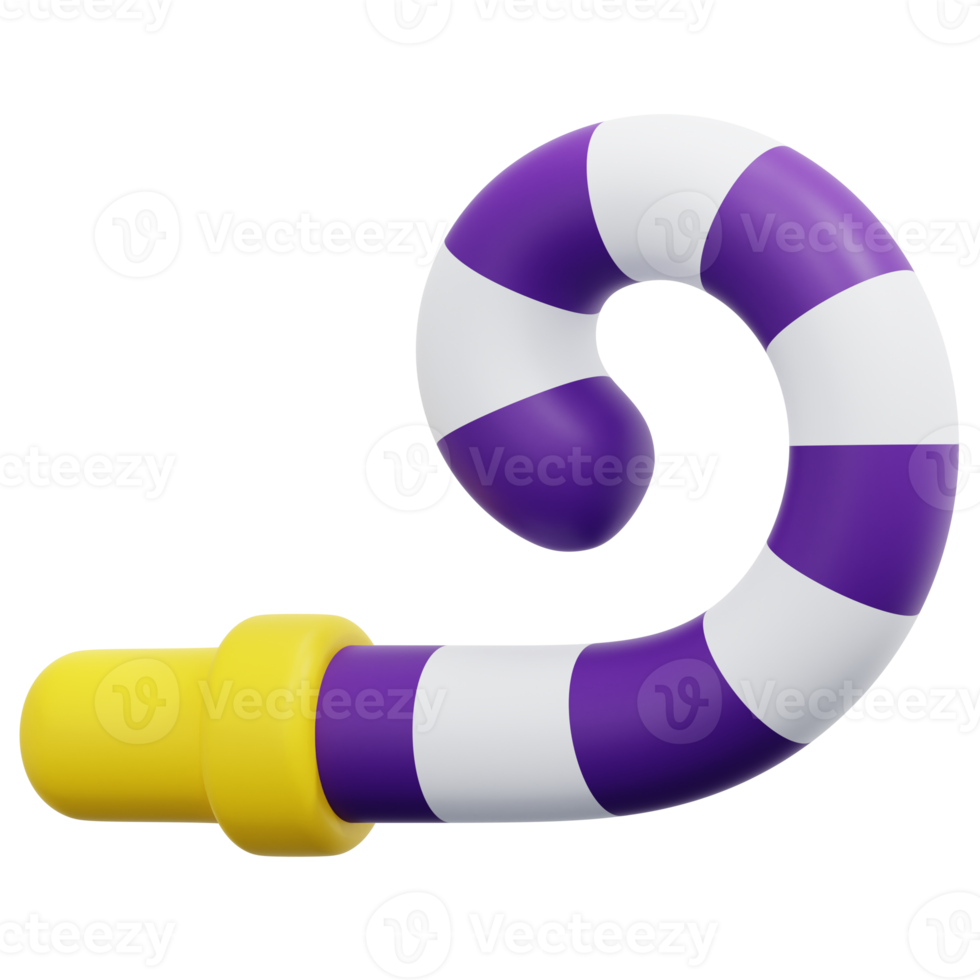 party blower 3d render icon illustration png