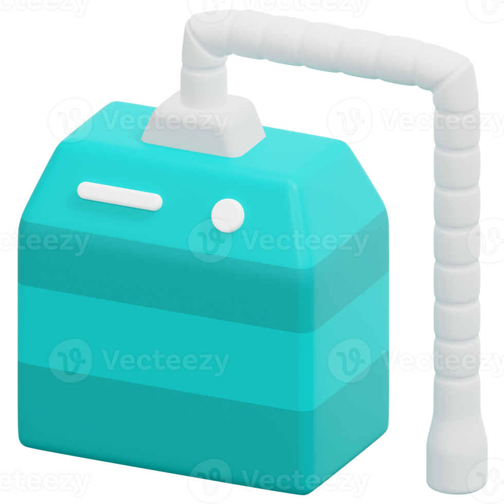 smoke evacuator 3d render icon illustration png