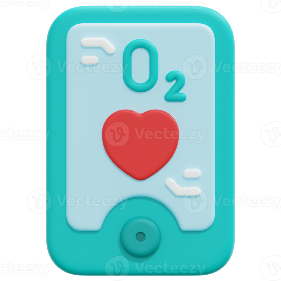 pulse oximeter 3d render icon illustration png