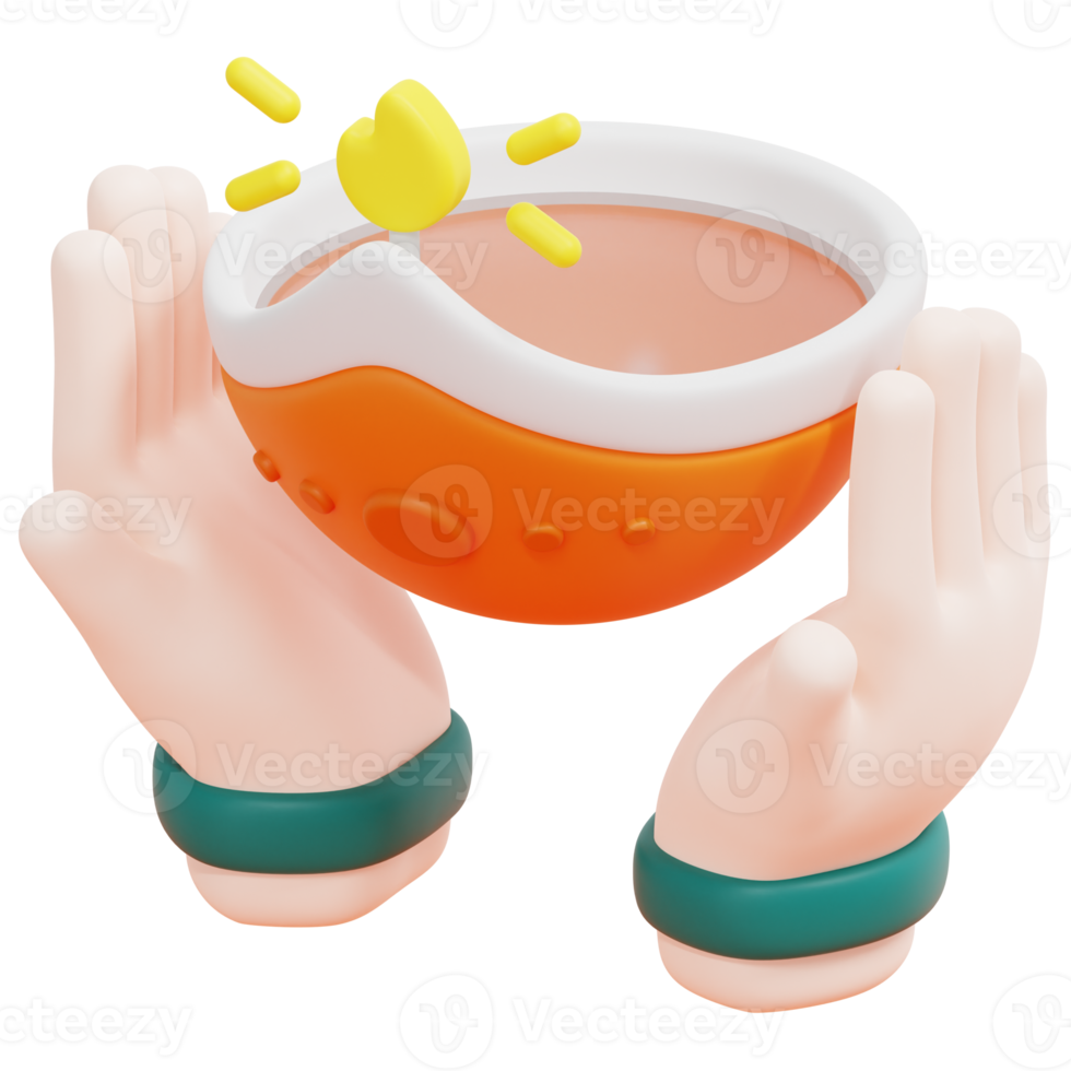 diya 3d render icon illustration png