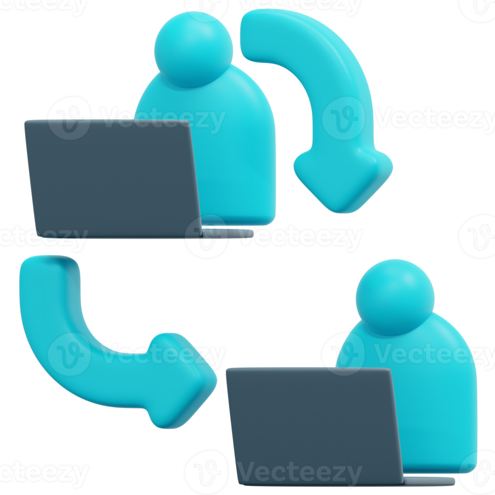 delegate 3d render icon illustration png