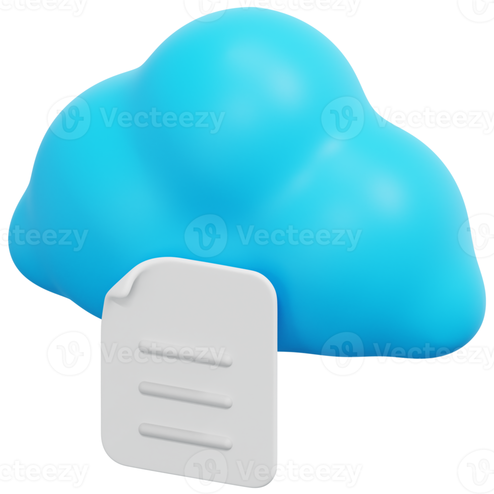 nube dati 3d rendere icona illustrazione png