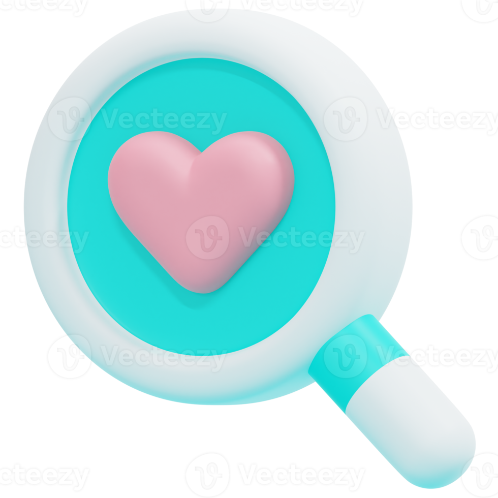 search 3d render icon illustration png