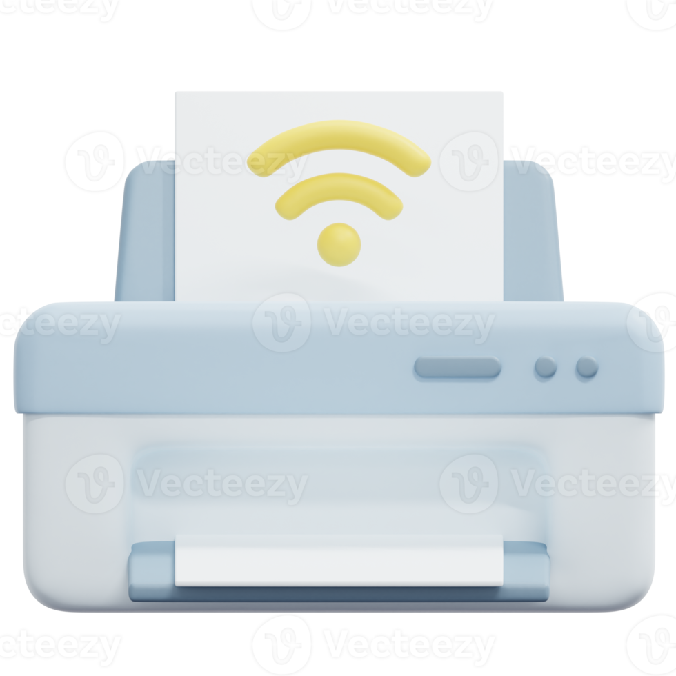 printer 3d render icon illustration png