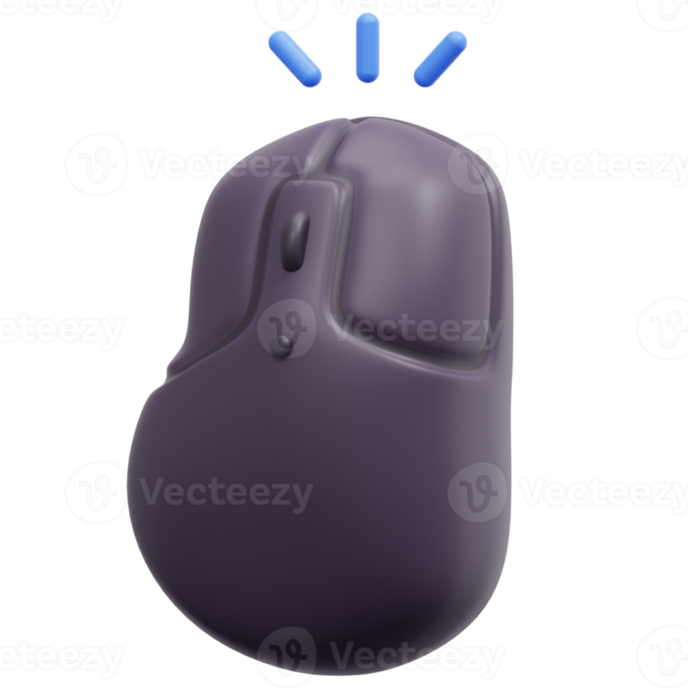 wireless mouse 3d render icon illustration png