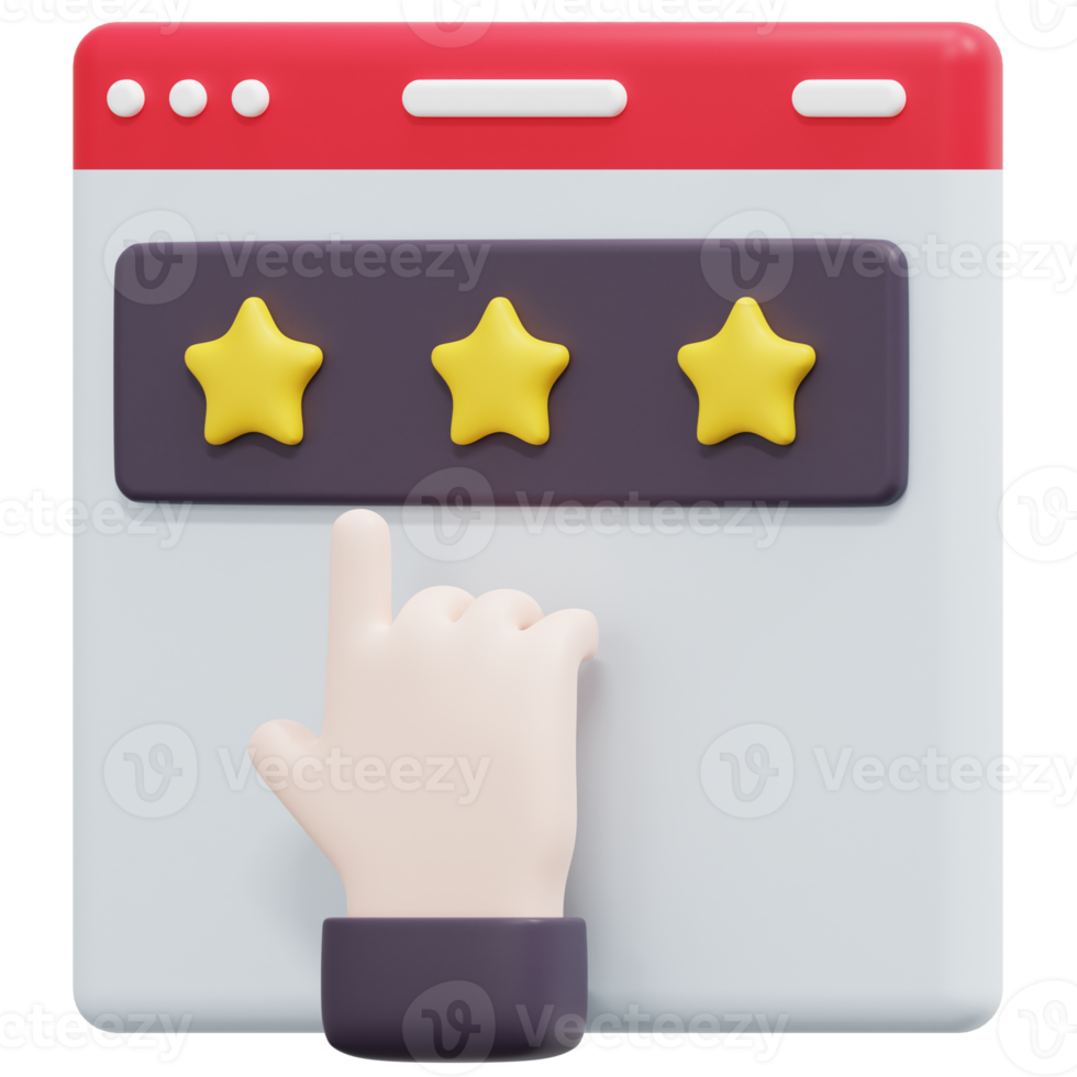 rating 3d render icon illustration png
